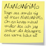 Snart dags för årets upplaga av NaNoWriMo